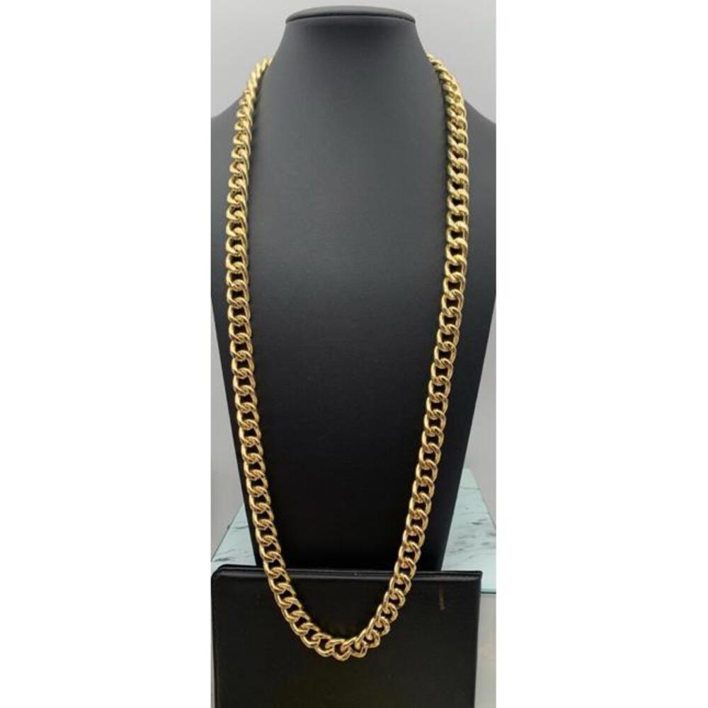 Vintage 90’s Gold Tone Chunky Cuban Link Necklace 29 Inch